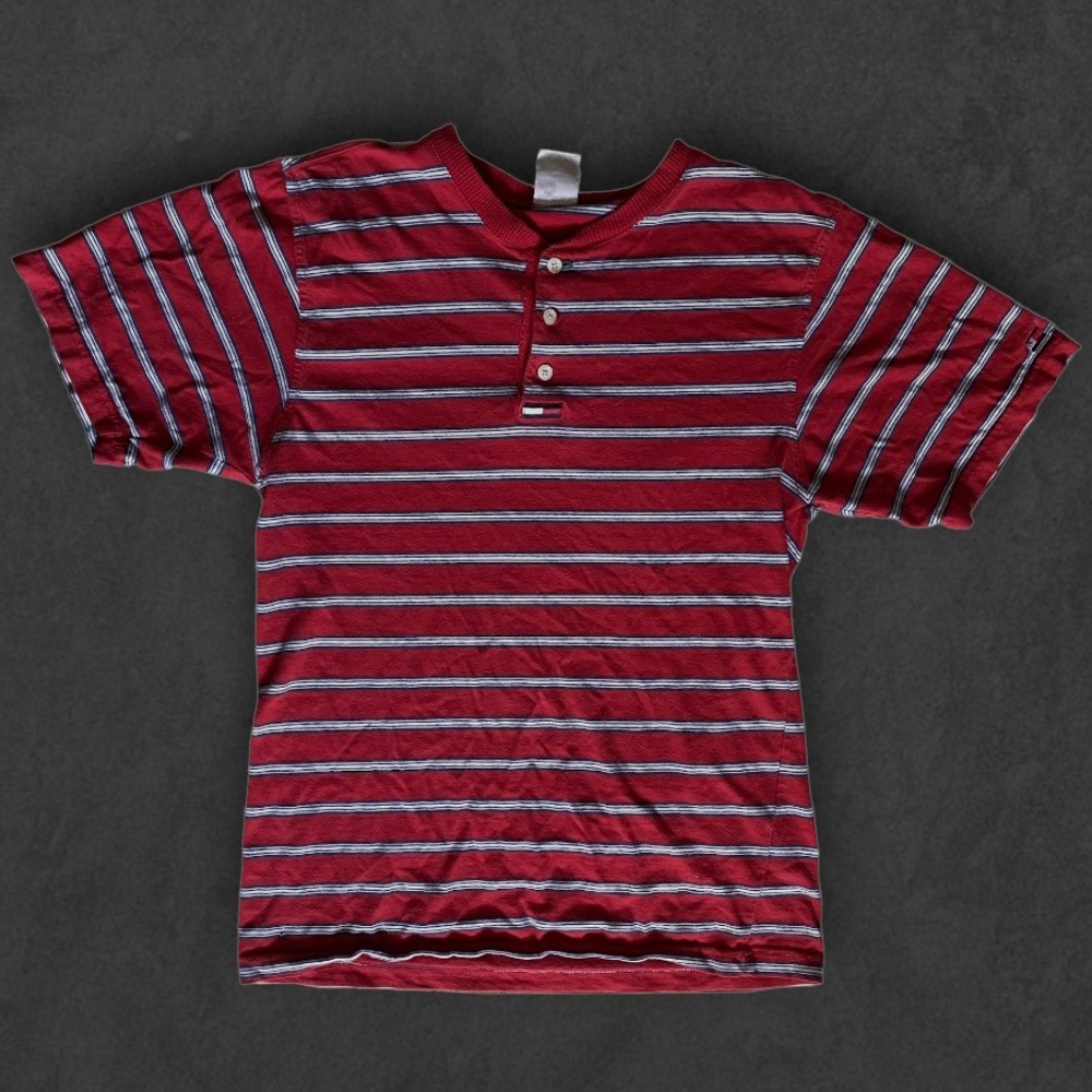 Tommy Hilfiger striped button up tee